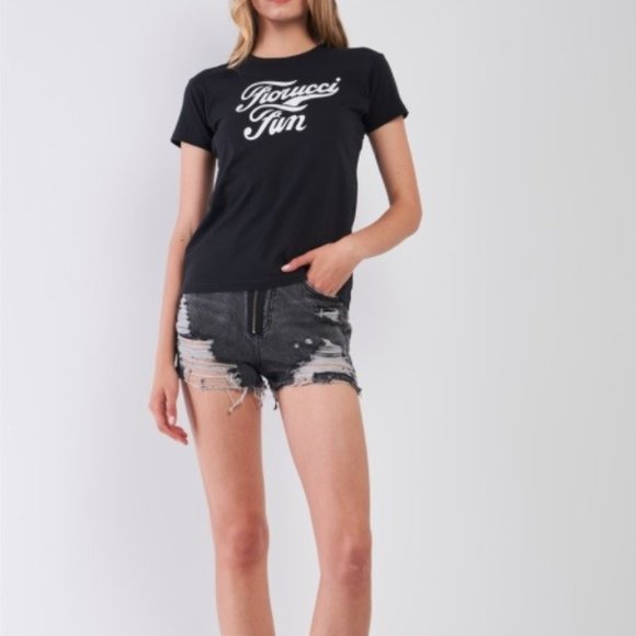 NWT Italy Fashion Designer ELIO FIORUCCI Fun Tee (B/W) - Picture 4 of 7